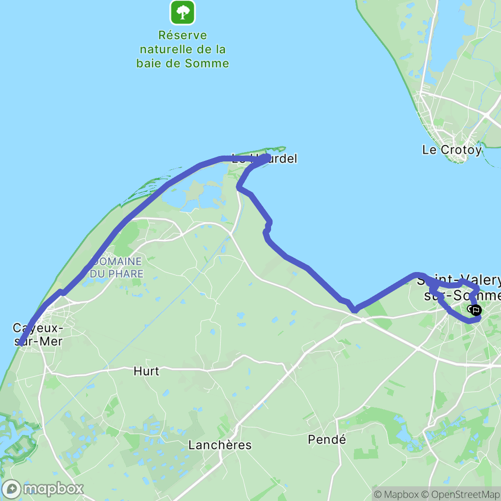 Saint-Valery-sur-Somme : carte du parcours de randonnée - France