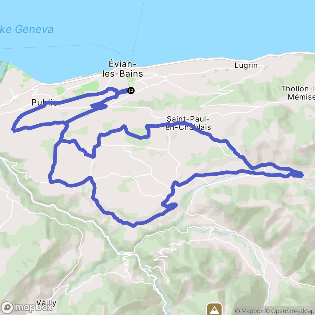 Neuvecelle : carte du parcours de randonnée - France