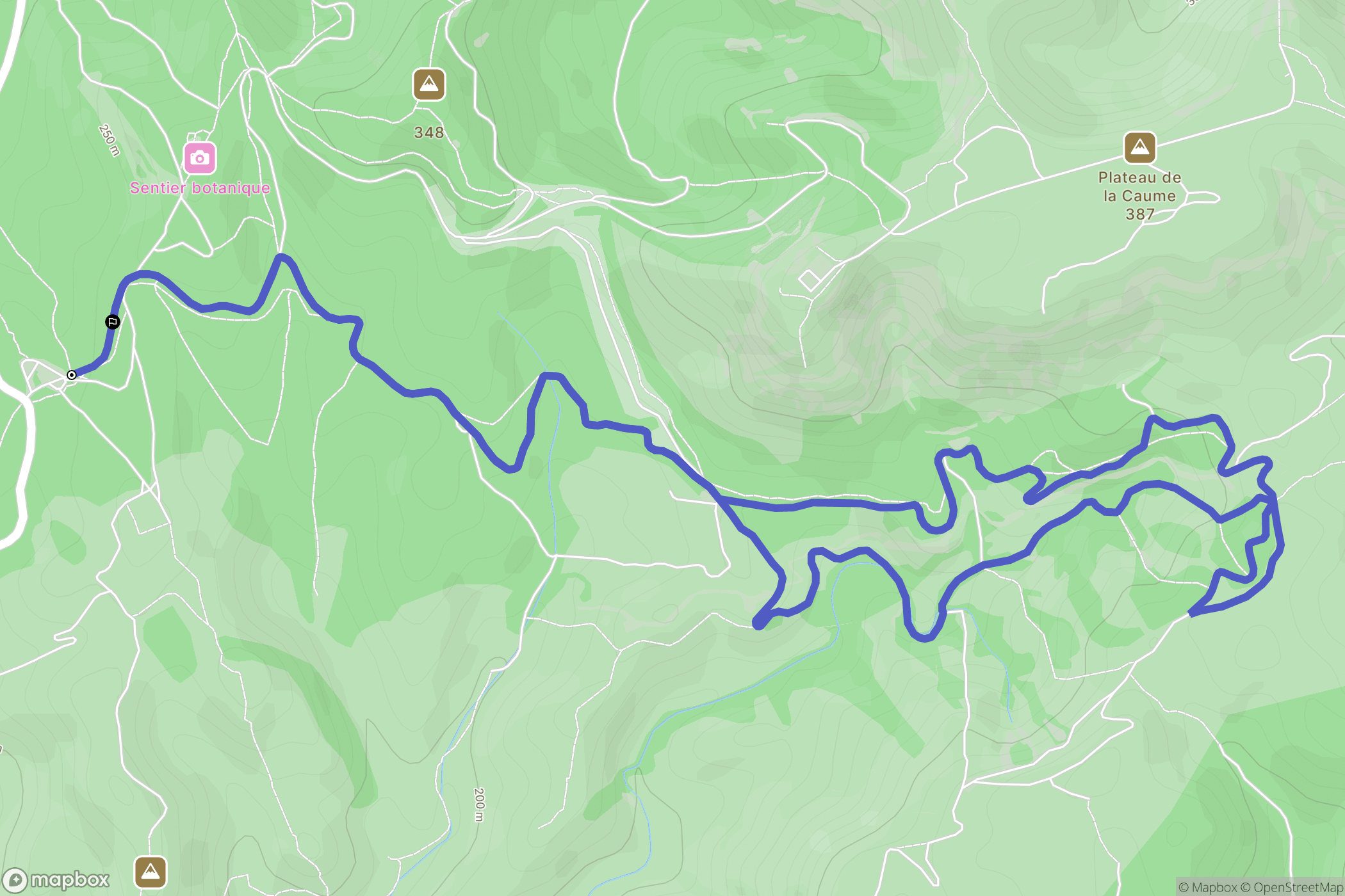 Saint-Rémy-de-Provence : carte du parcours de randonnée - France