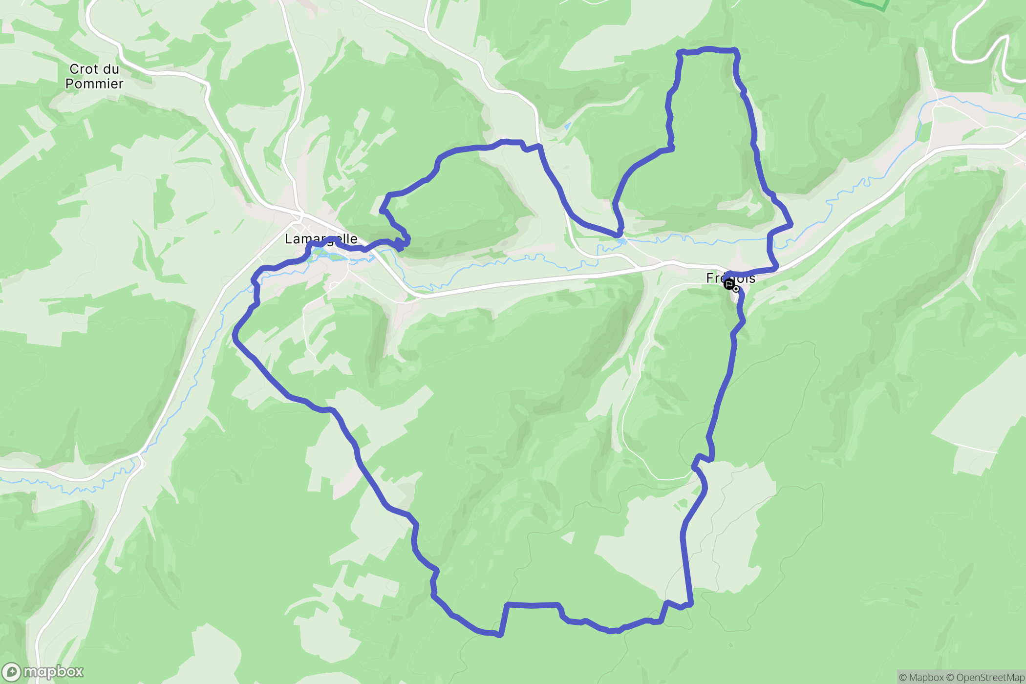 Frénois : carte du parcours de randonnée - France
