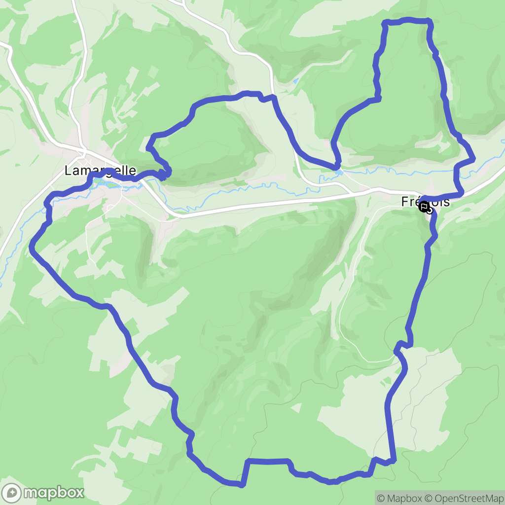 Frénois : carte du parcours de randonnée - France