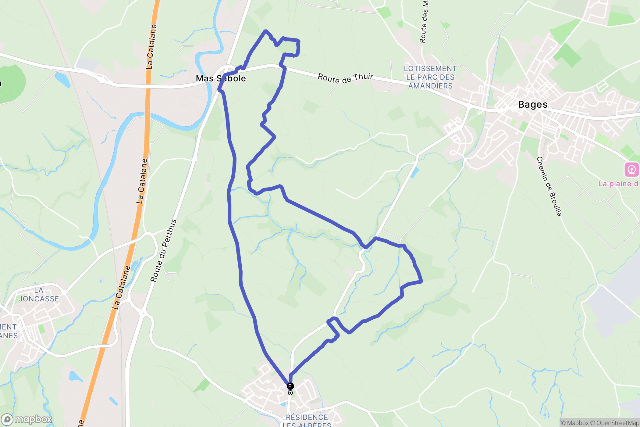 Saint-Jean-Lasseille : carte du parcours de randonnée - France