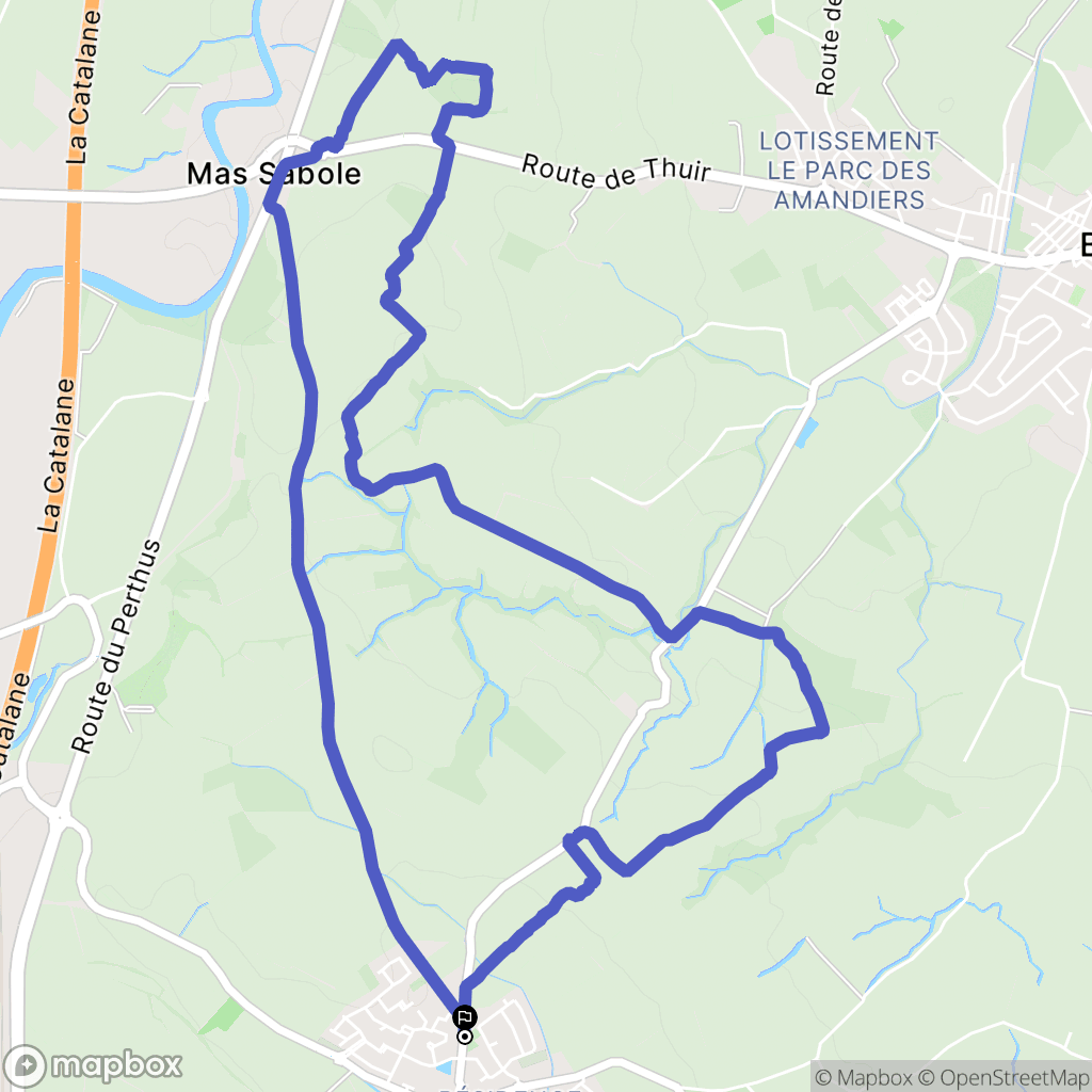 Saint-Jean-Lasseille : carte du parcours de randonnée - France