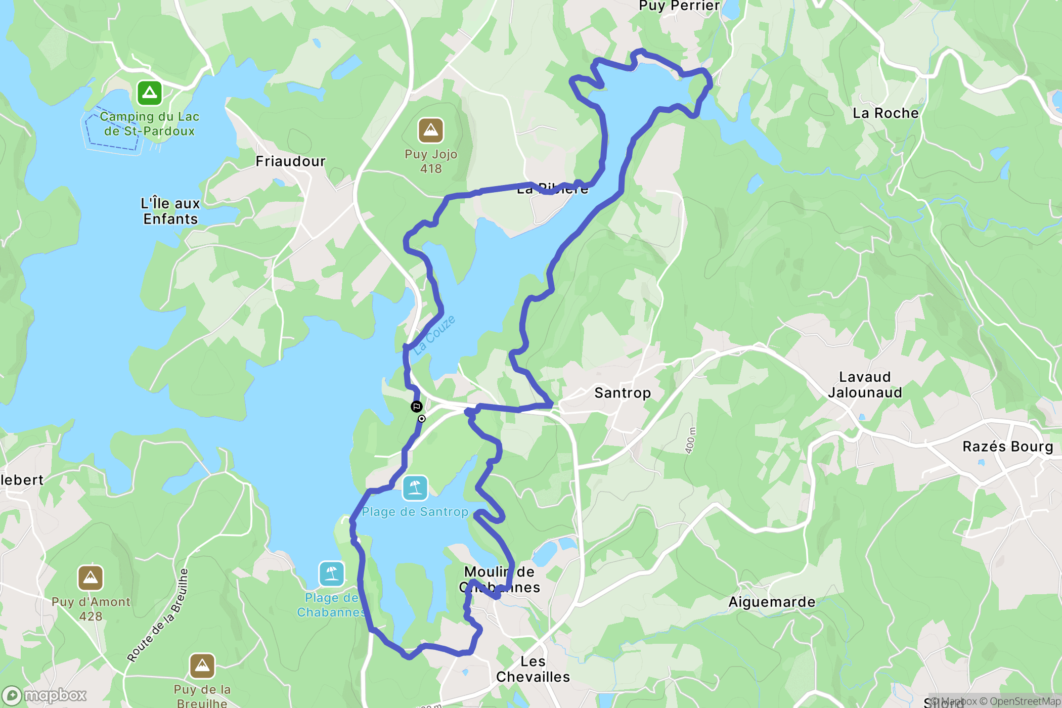 Razès : carte du parcours de randonnée - France