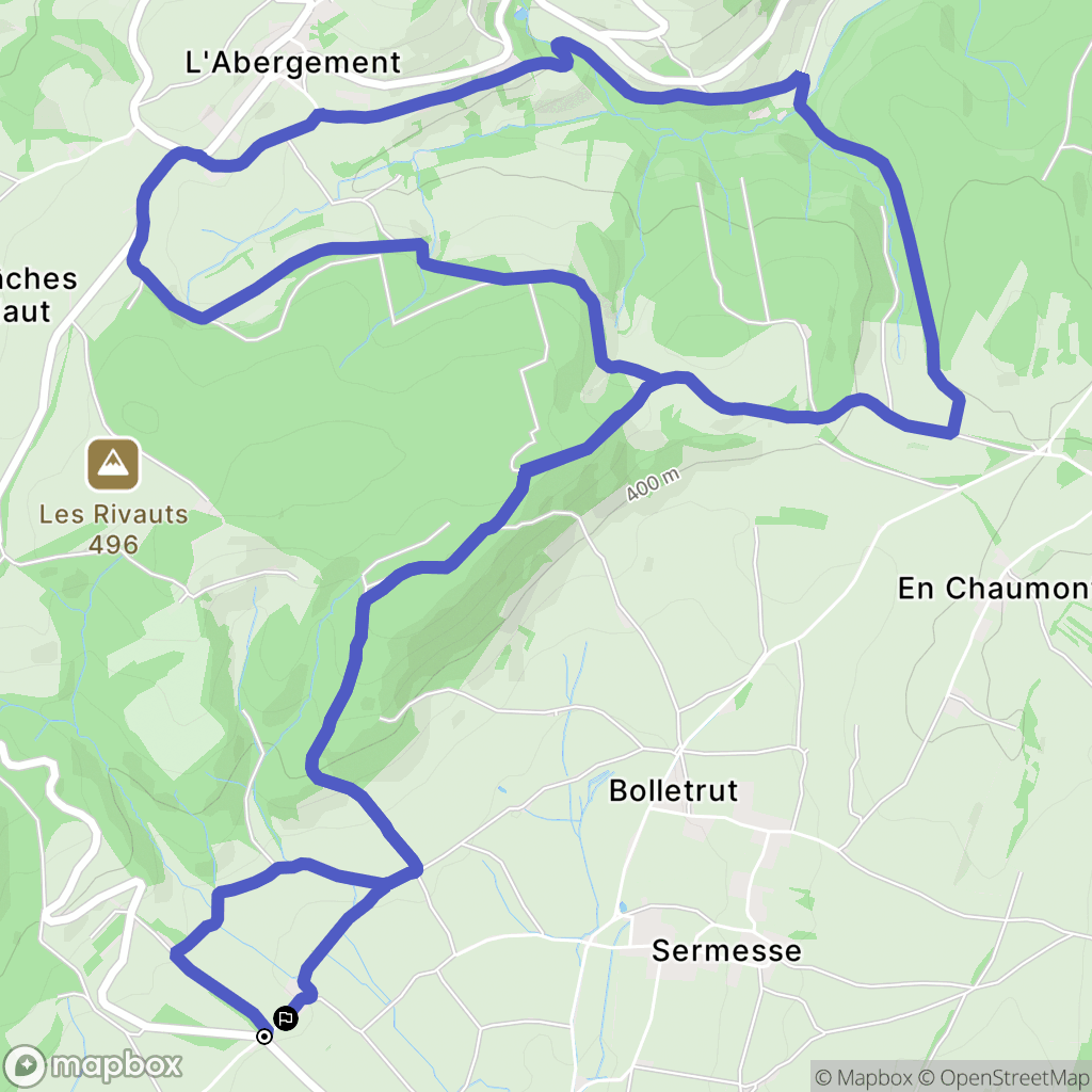 Sainte-Hélène : carte du parcours de randonnée - France