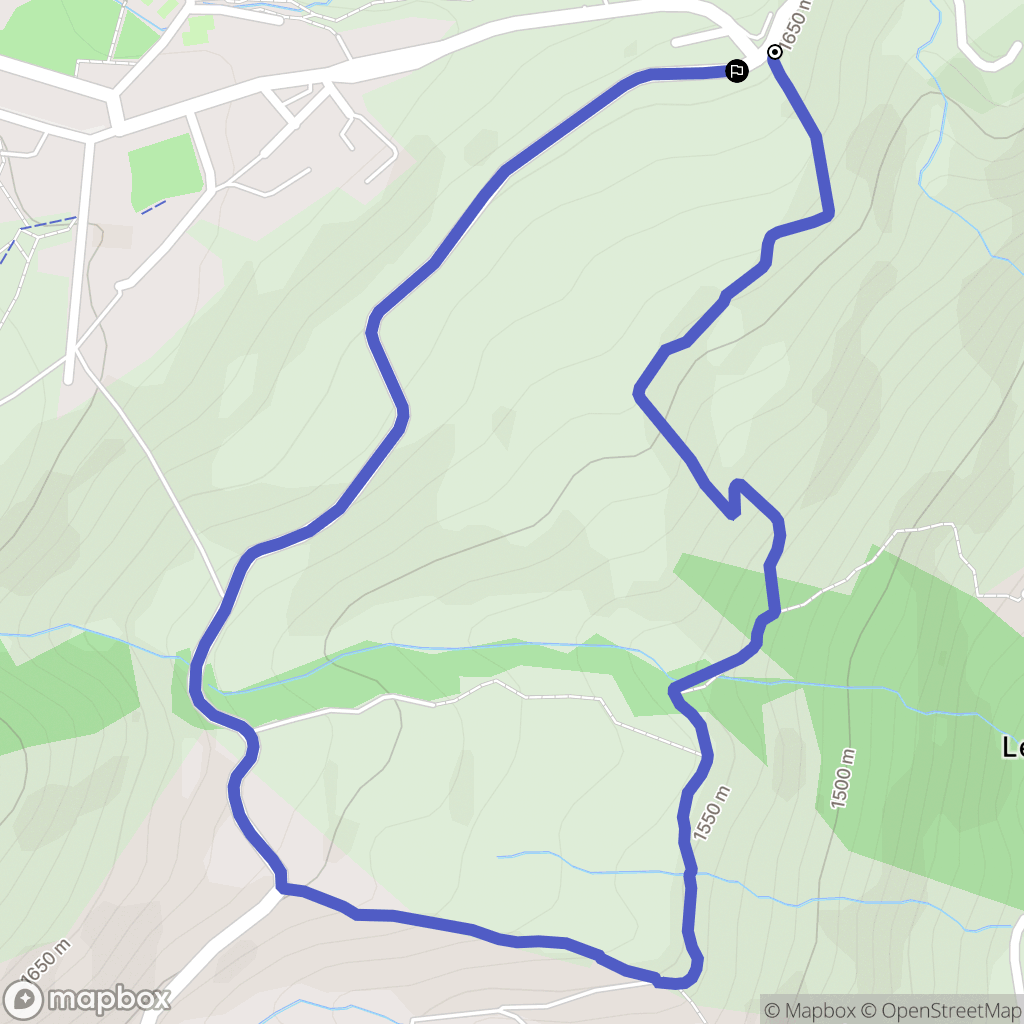 Fontcouverte-la-Toussuire : carte du parcours de randonnée - France
