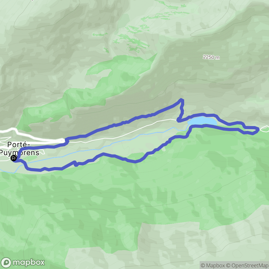 Porté-Puymorens : carte du parcours de randonnée - France