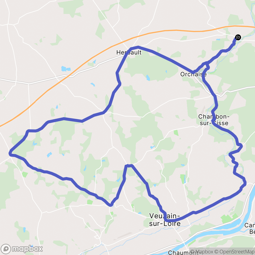 Saint-Lubin-en-Vergonnois : carte du parcours de randonnée - France