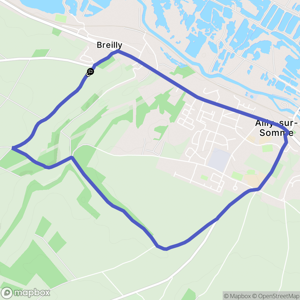 Breilly : carte du parcours de randonnée - France