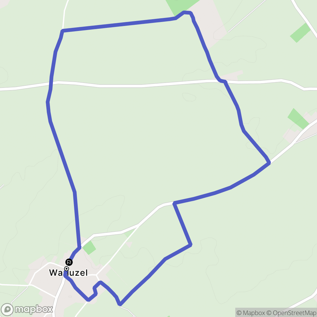 Warluzel : carte du parcours de randonnée - France