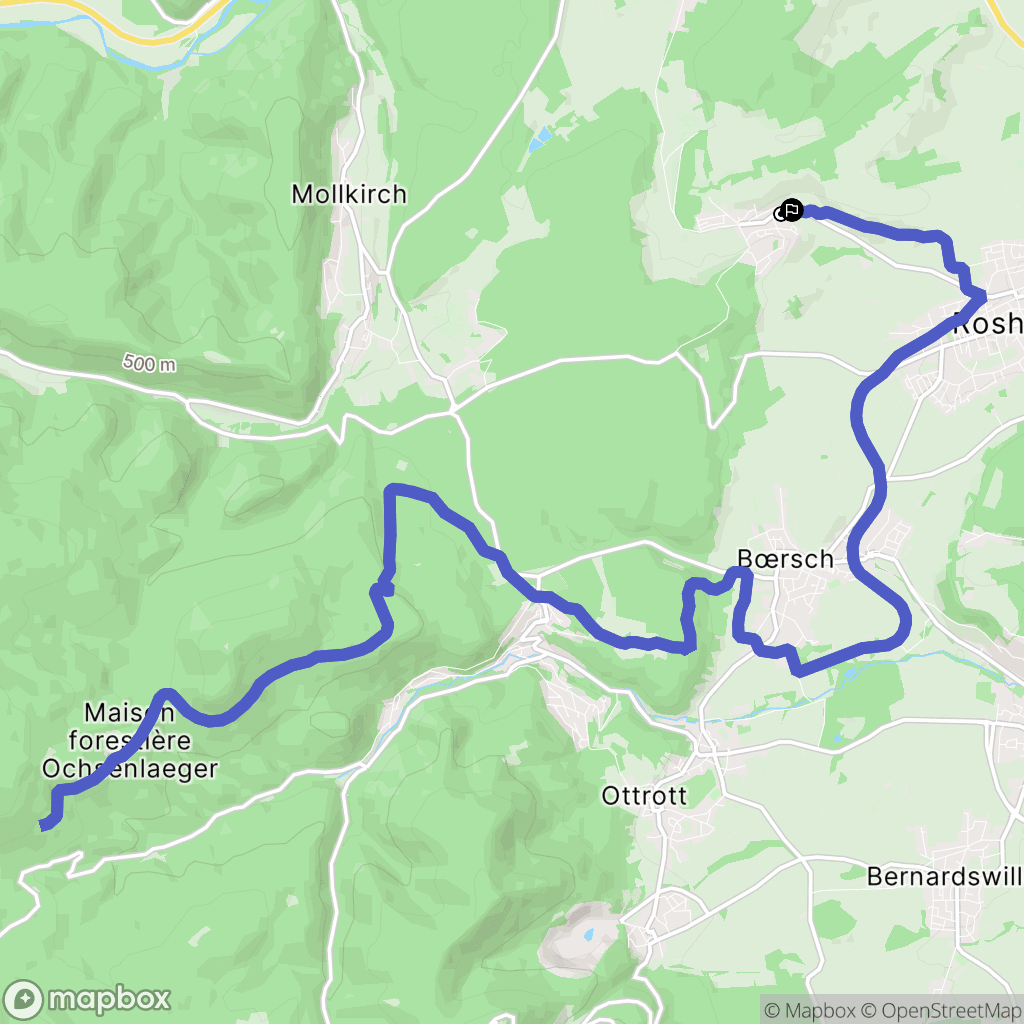 Rosenwiller : carte du parcours de randonnée - France