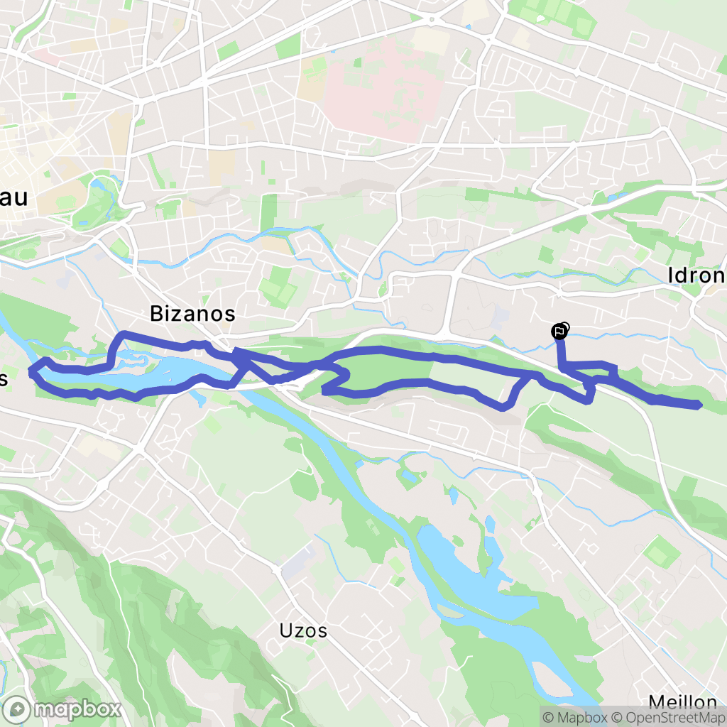 Idron : carte du parcours de randonnée - France