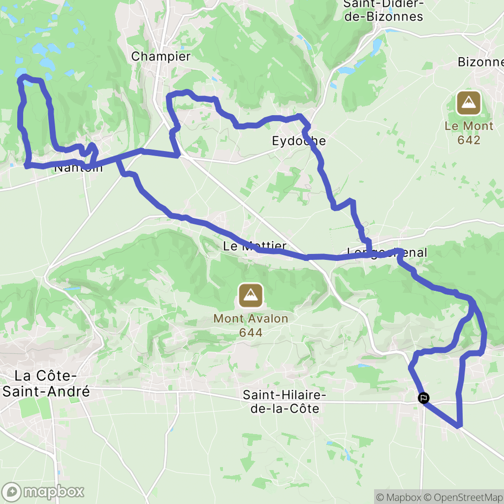 La Frette : carte du parcours de randonnée - France