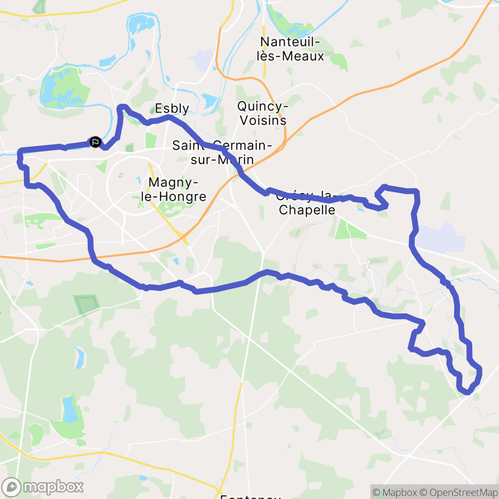 Dampmart : carte du parcours de randonnée - France