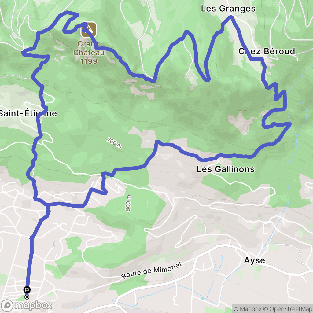 Bonneville : carte du parcours de randonnée - France