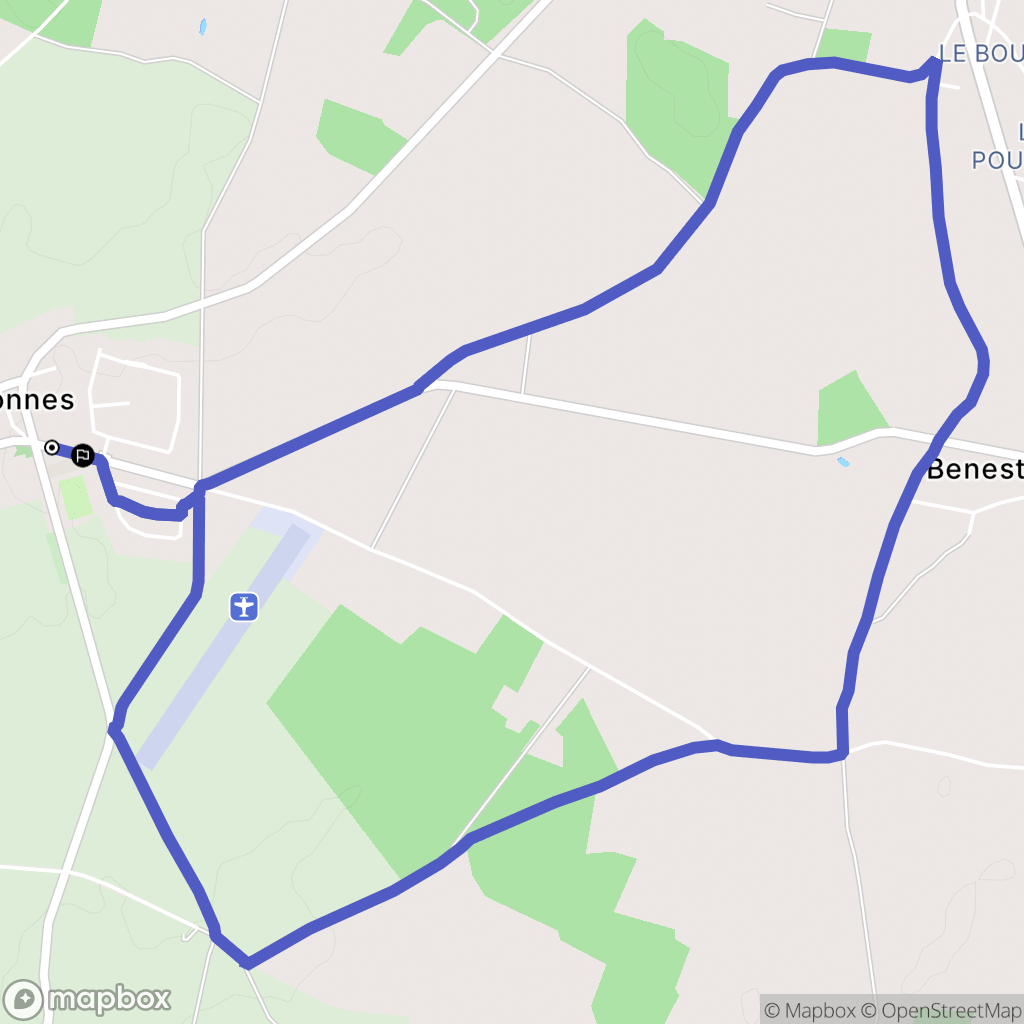 Aslonnes : carte du parcours de randonnée - France