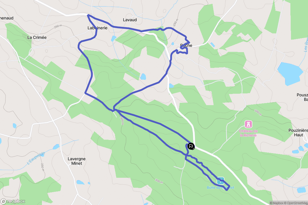 Val-d'Issoire : carte du parcours de randonnée - France