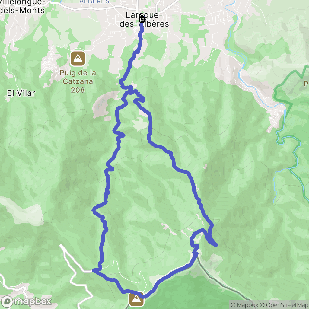 Laroque-des-Albères : carte du parcours de randonnée - France