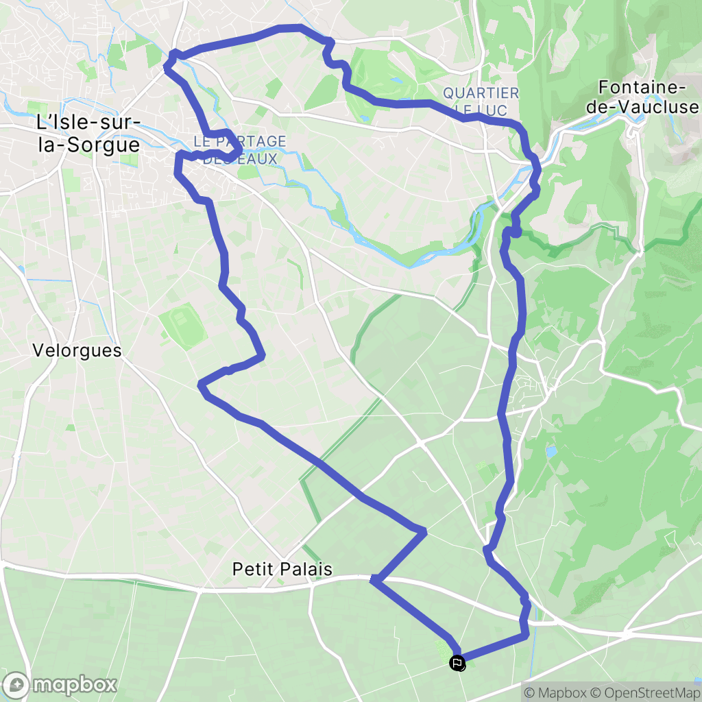 Robion : carte du parcours de randonnée - France