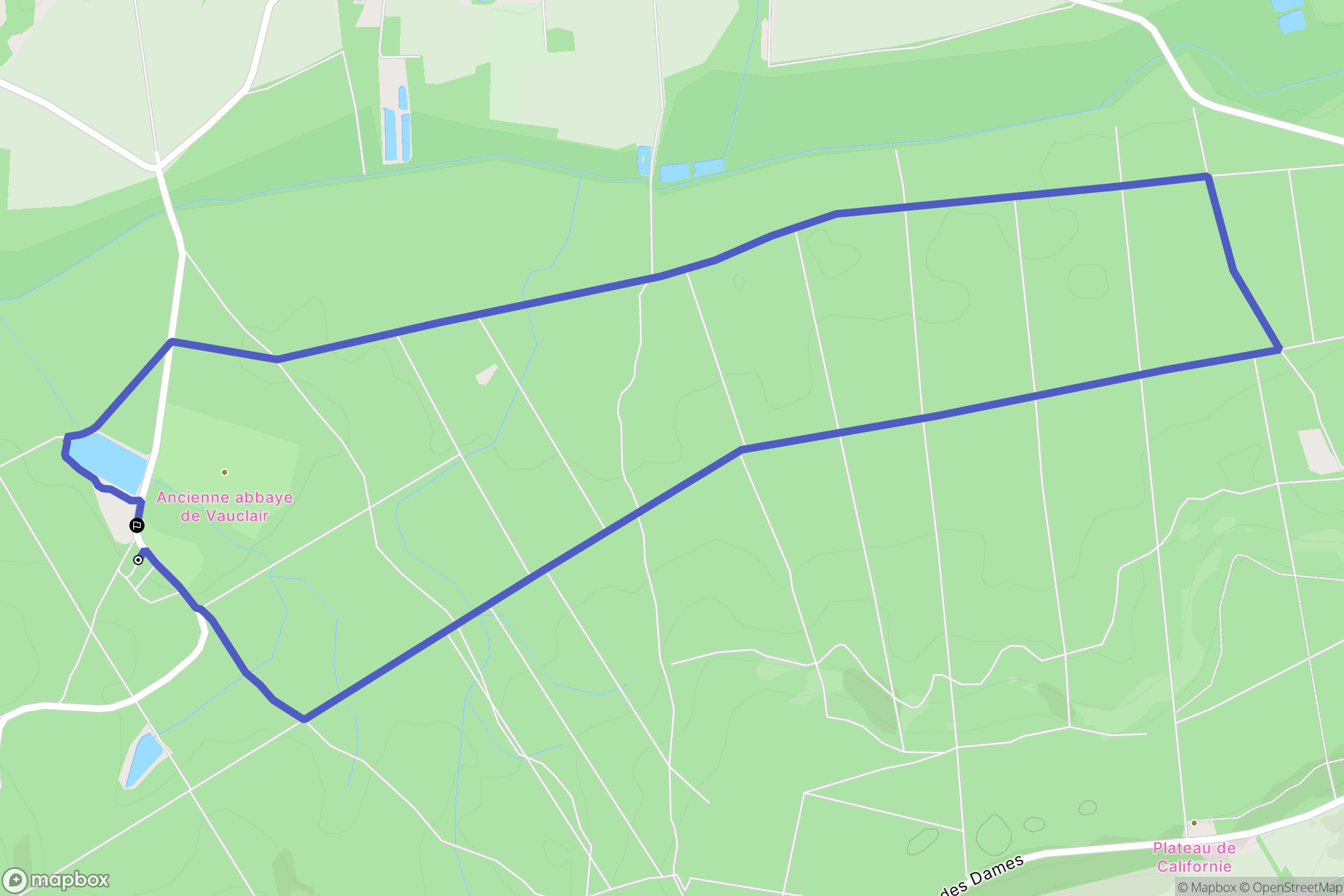 Bouconville-Vauclair : carte du parcours de randonnée - France