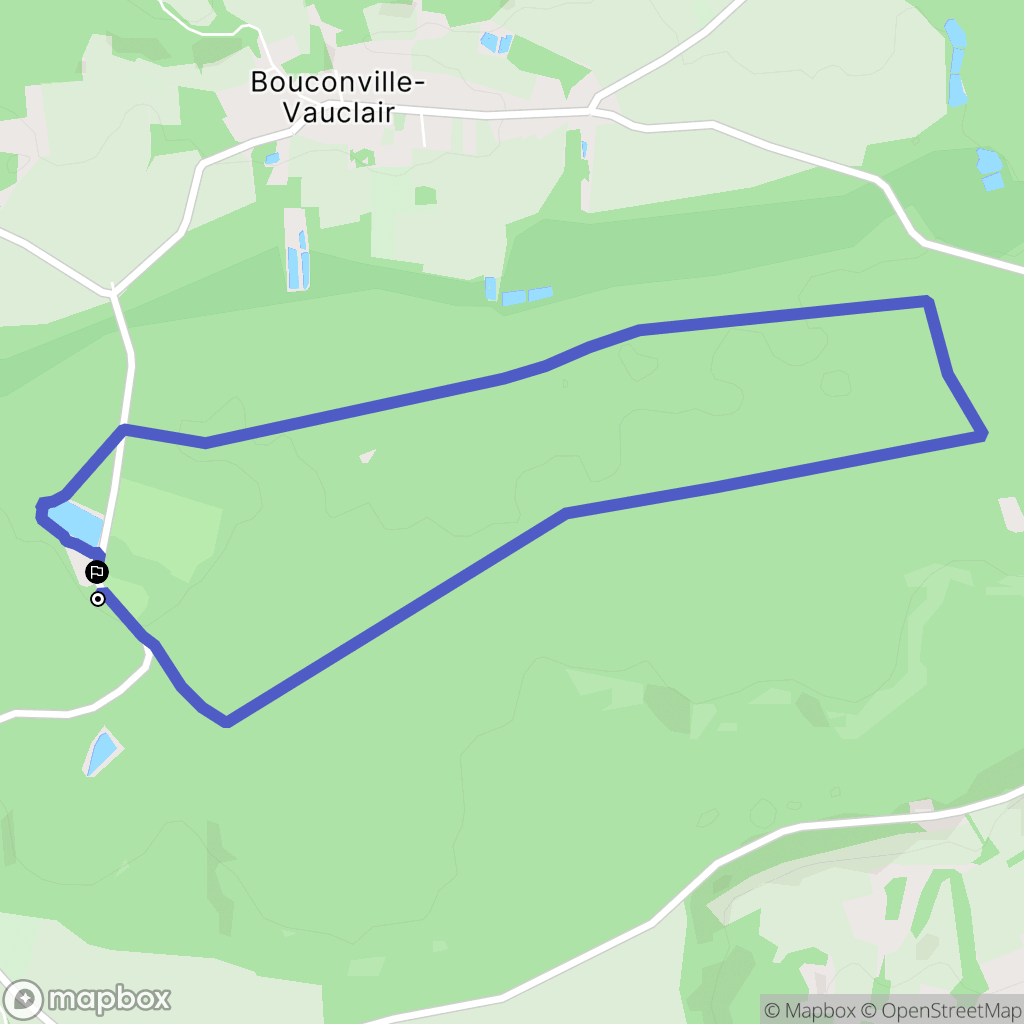 Bouconville-Vauclair : carte du parcours de randonnée - France