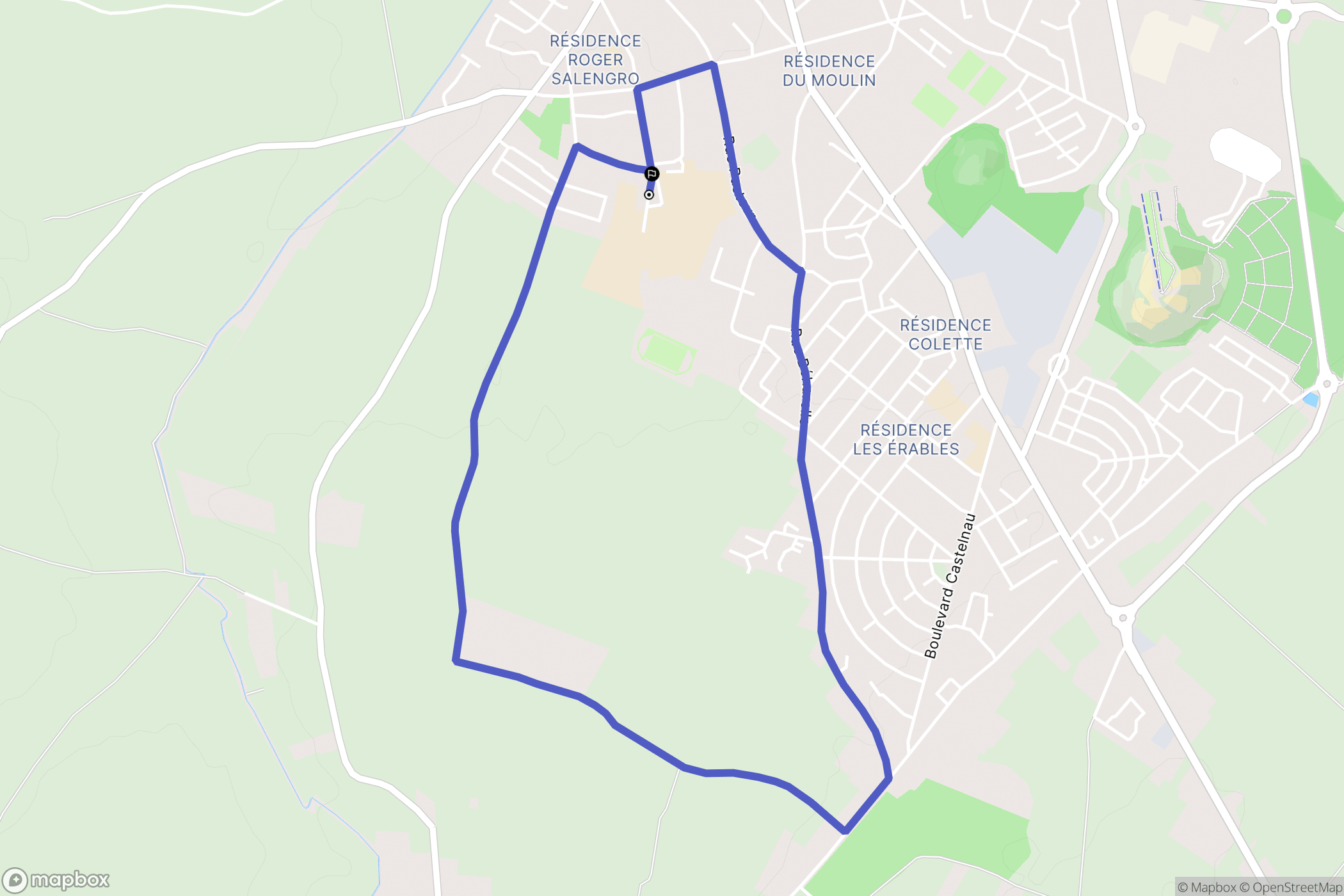 Nœux-les-Mines : carte du parcours de randonnée - France