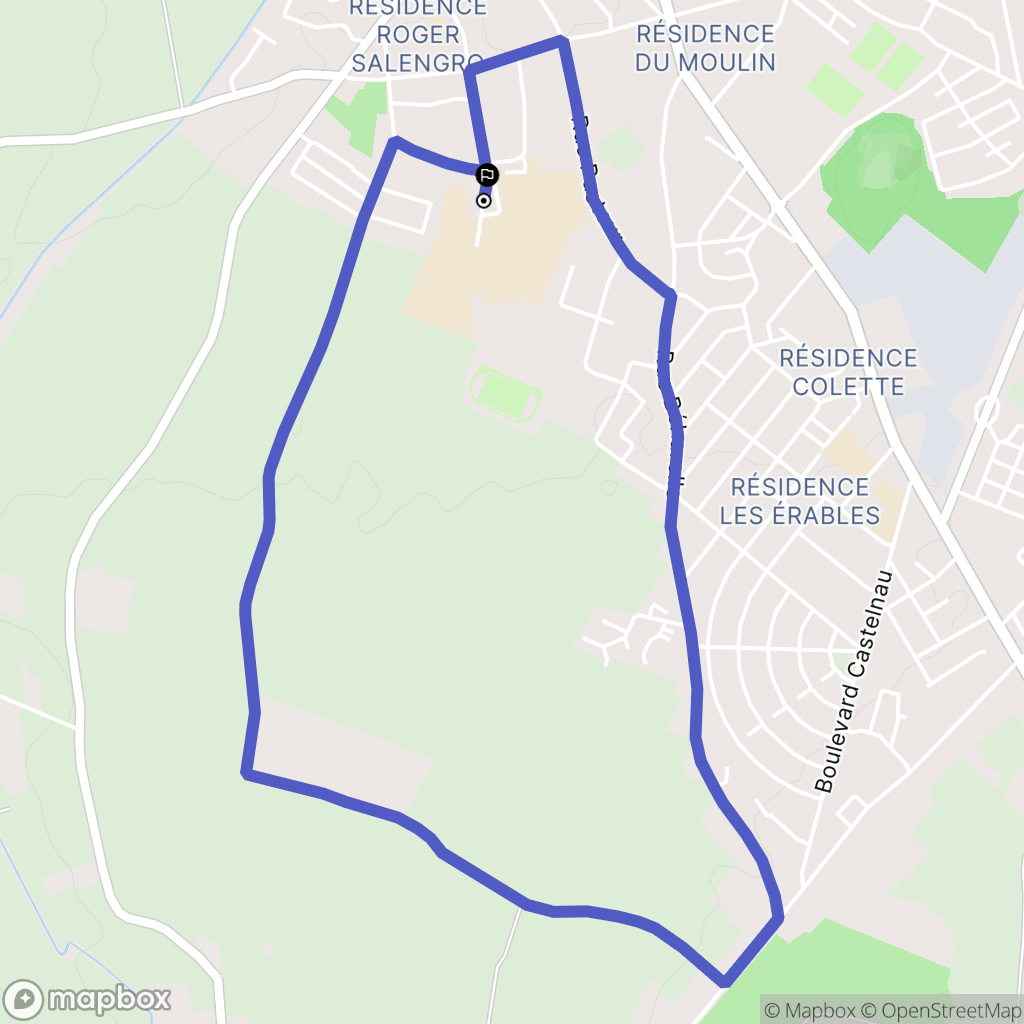Nœux-les-Mines : carte du parcours de randonnée - France