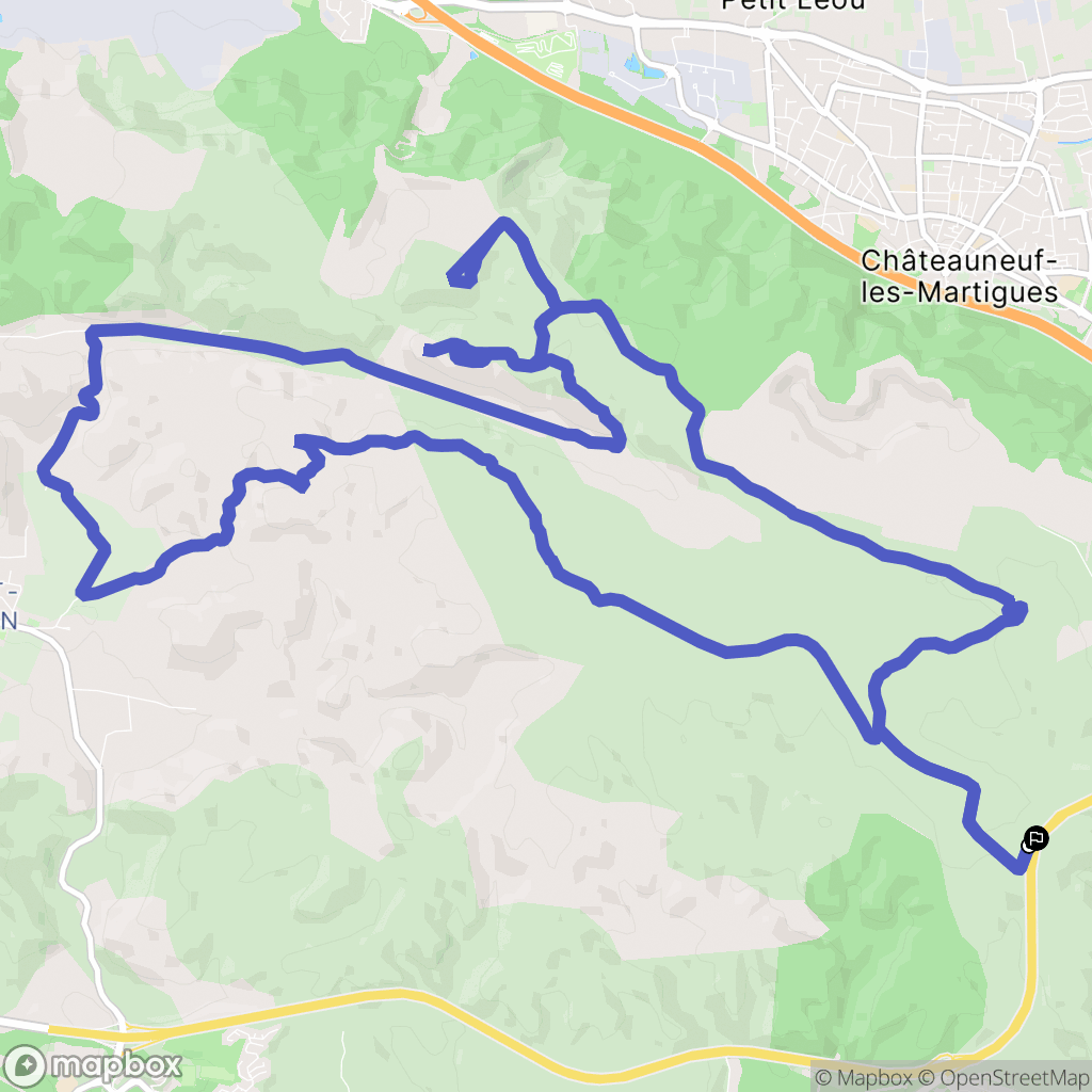 Ensuès-la-Redonne : carte du parcours de randonnée - France