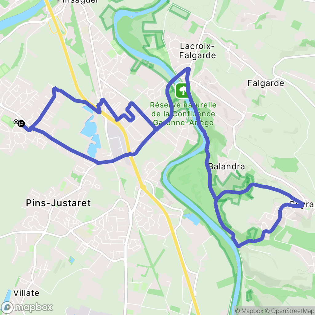 Roquettes : carte du parcours de randonnée - France