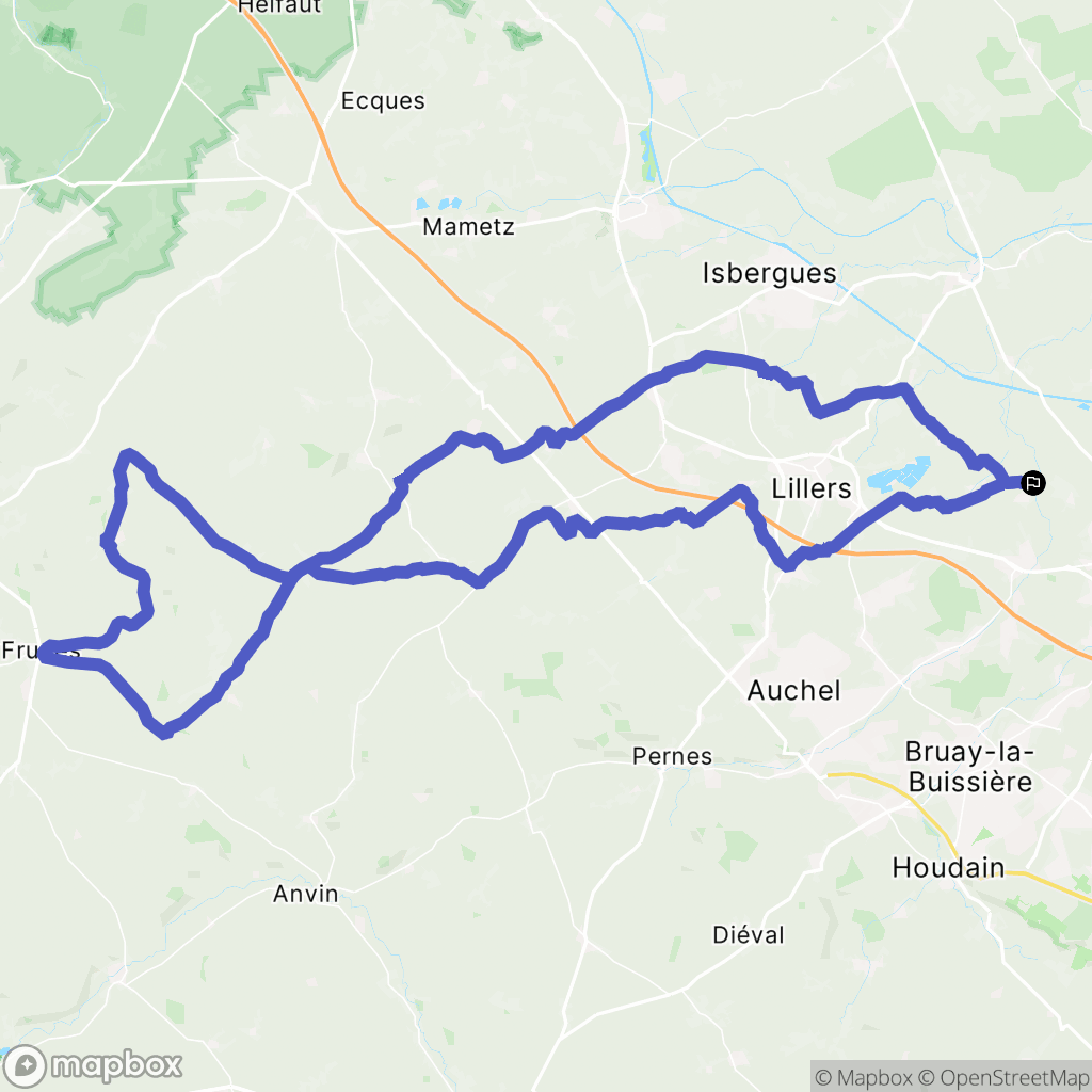 Gonnehem : carte du parcours de randonnée - France