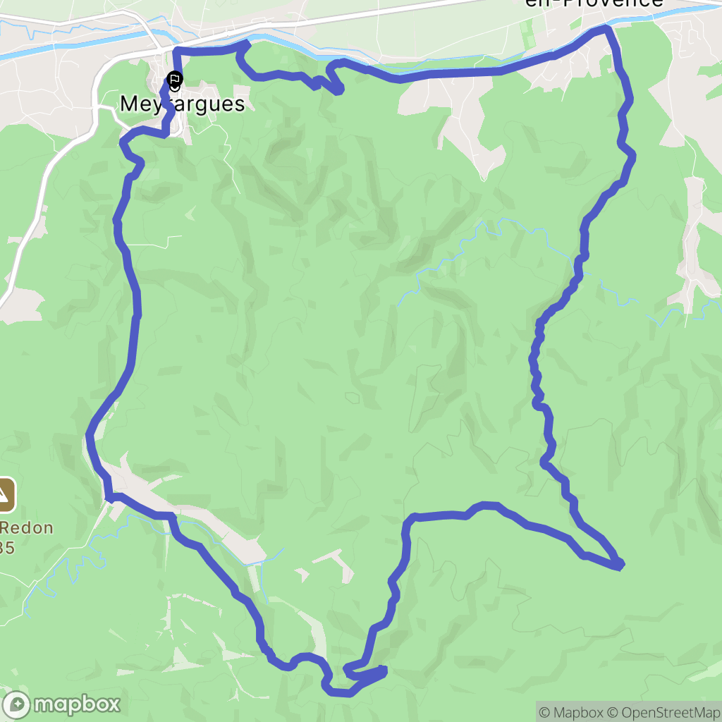 Meyrargues : carte du parcours de randonnée - France