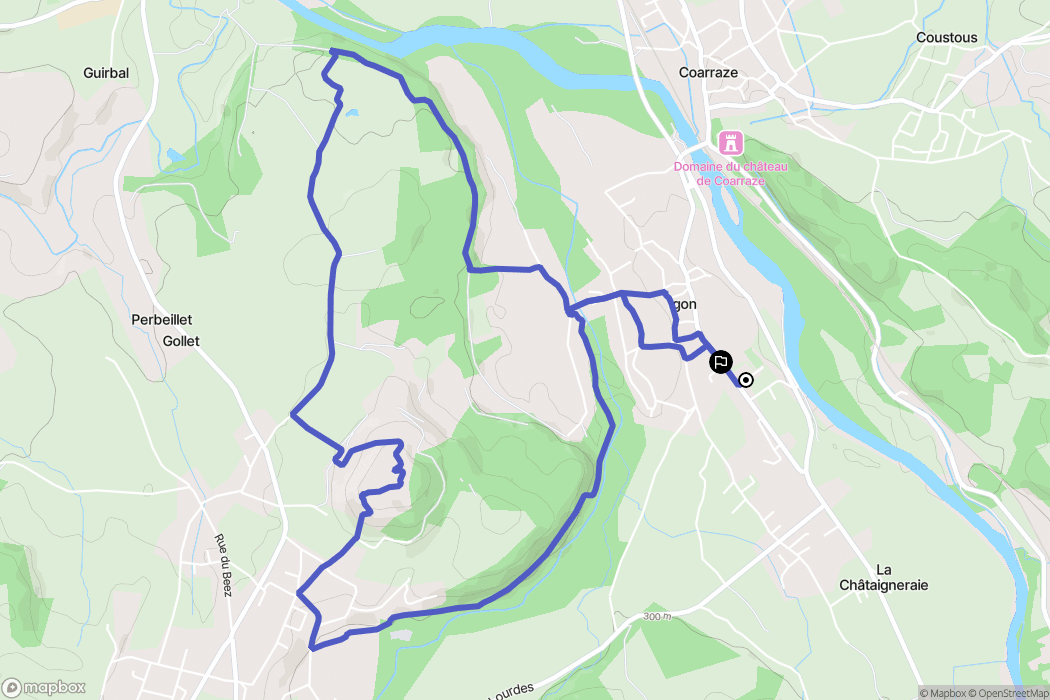 Igon : carte du parcours de randonnée - France