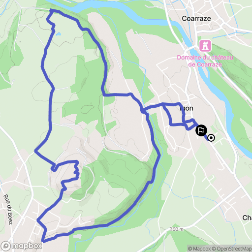 Igon : carte du parcours de randonnée - France