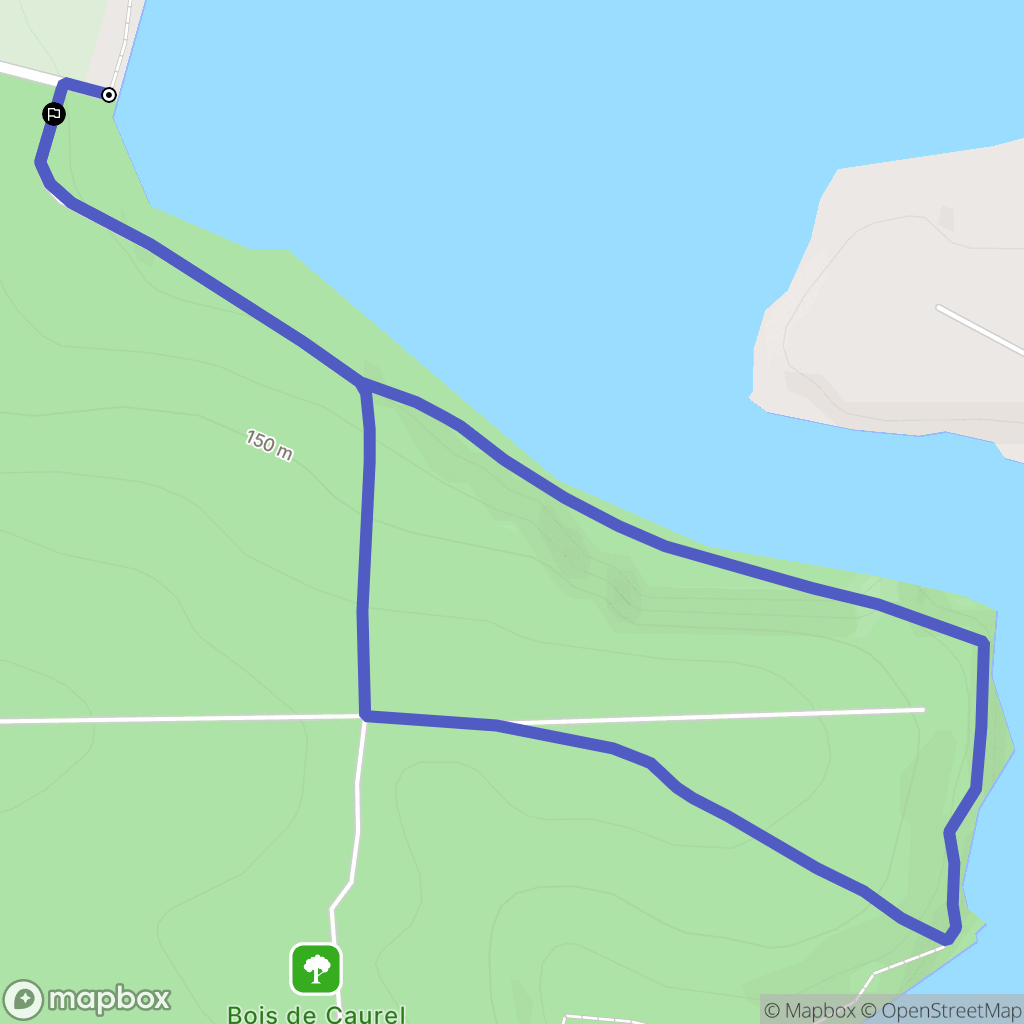 Caurel : carte du parcours de randonnée - France