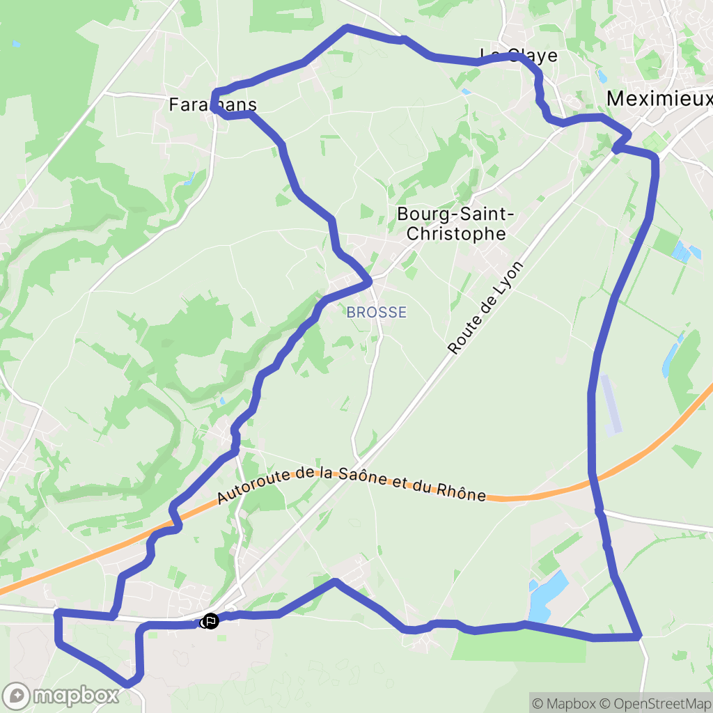 Balan : carte du parcours de randonnée - France
