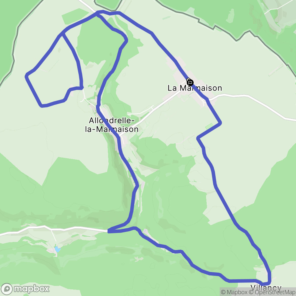 Allondrelle-la-Malmaison : carte du parcours de randonnée - France