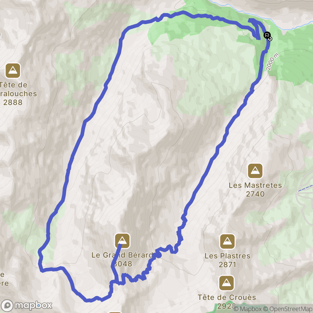La Condamine-Châtelard : carte du parcours de randonnée - France