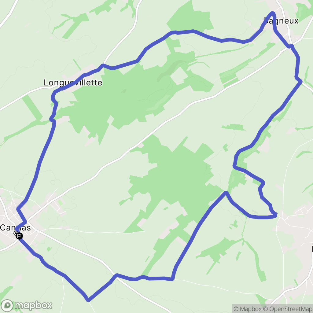 Candas : carte du parcours de randonnée - France