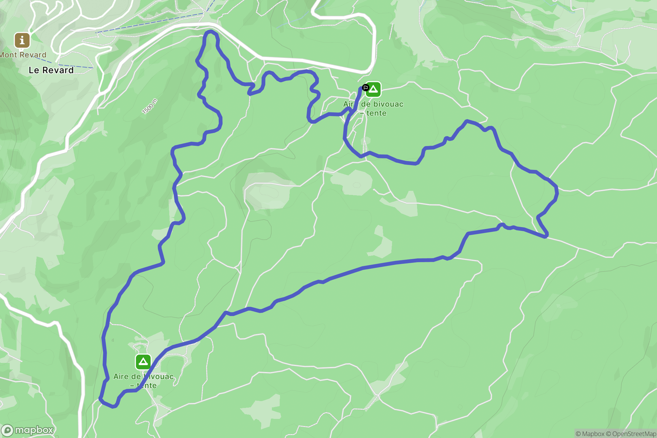 Montcel : carte du parcours de randonnée - France