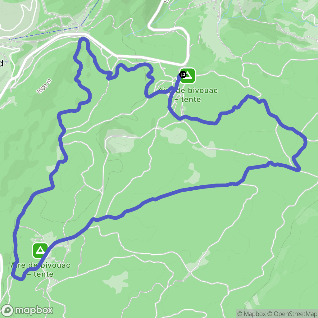 Montcel : carte du parcours de randonnée - France
