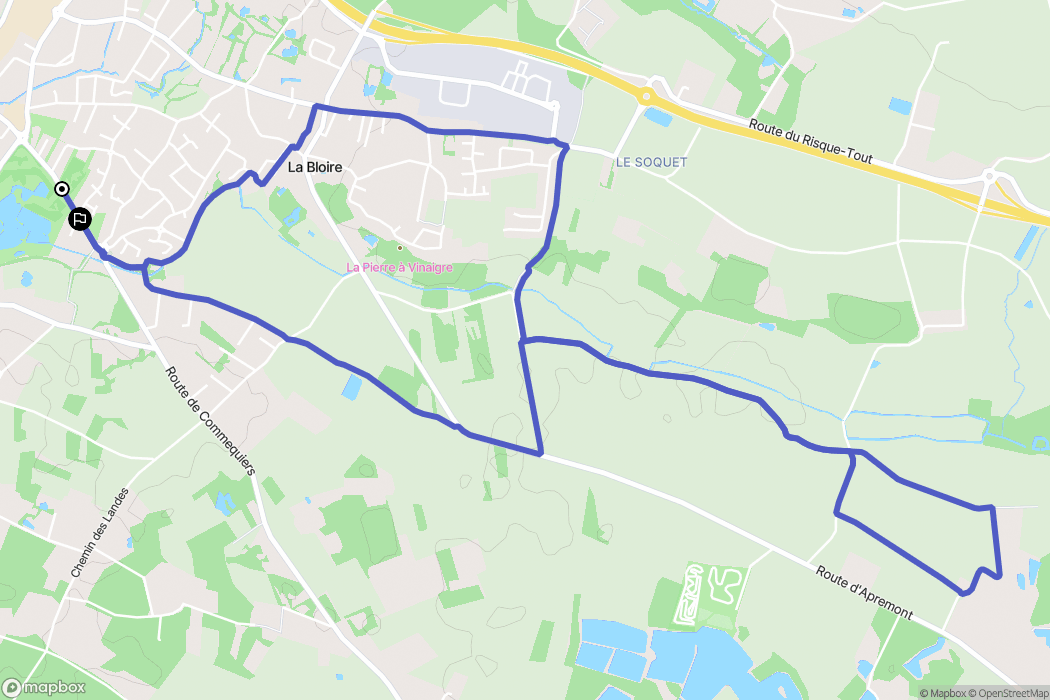 Challans : carte du parcours de randonnée - France