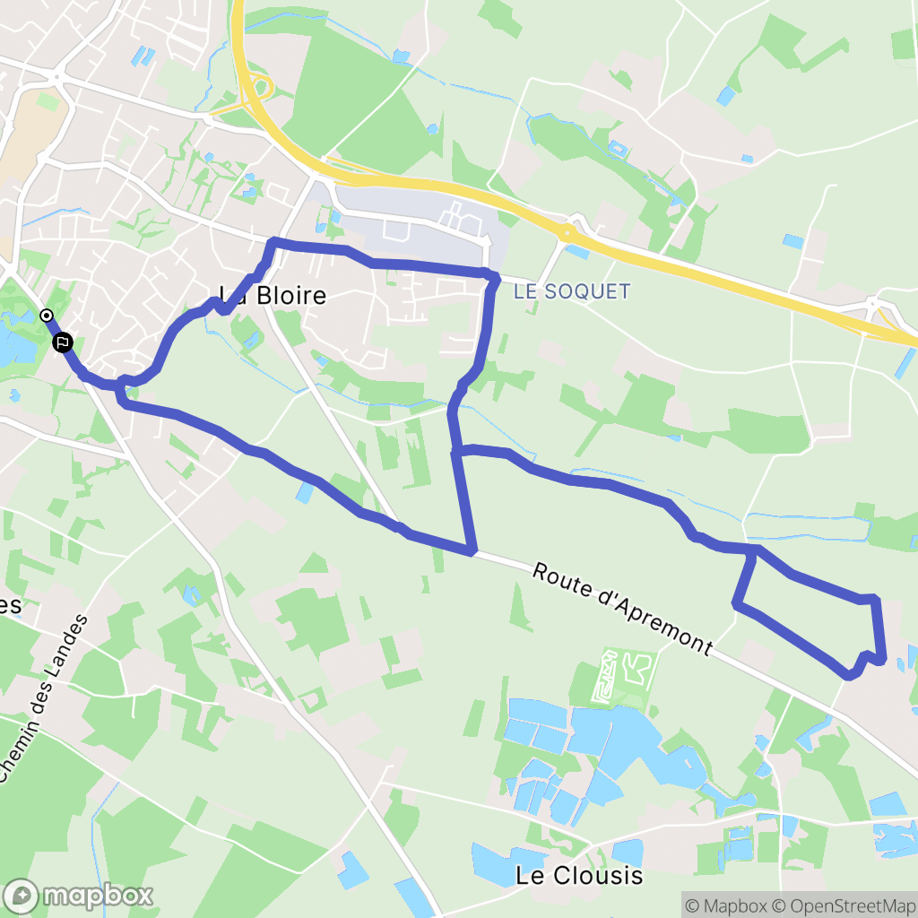 Challans : carte du parcours de randonnée - France