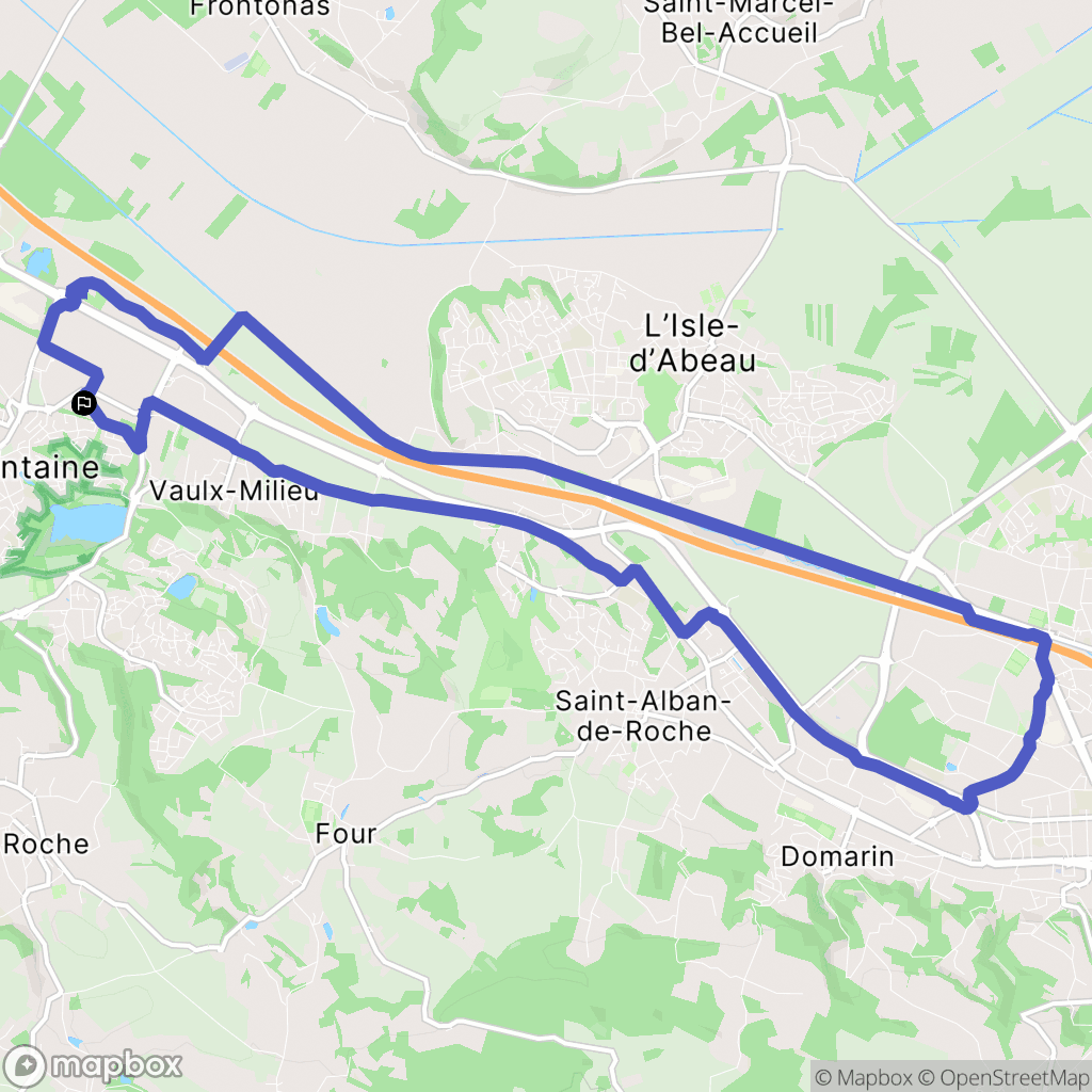 Vaulx-Milieu : carte du parcours de randonnée - France