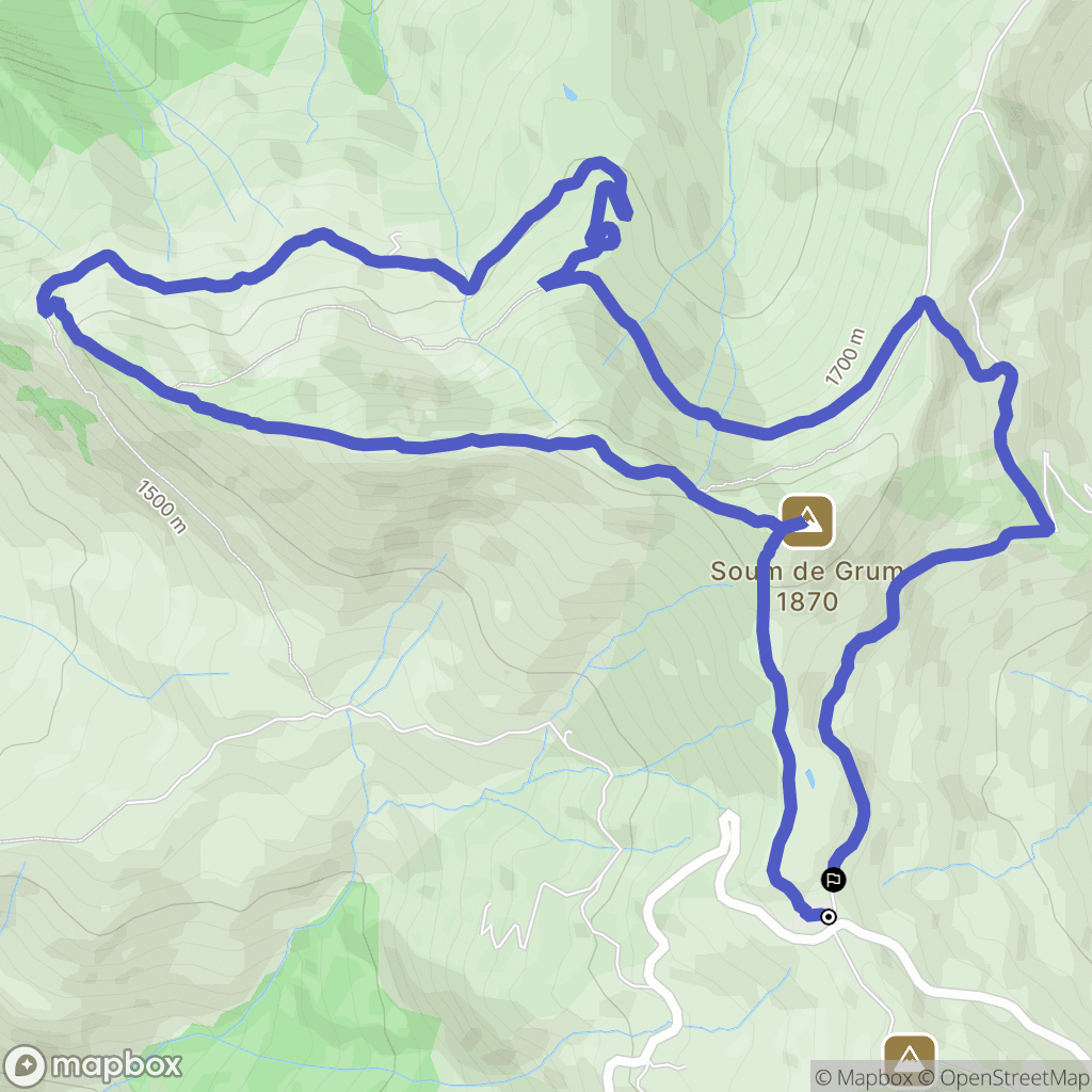 Béost : carte du parcours de randonnée - France