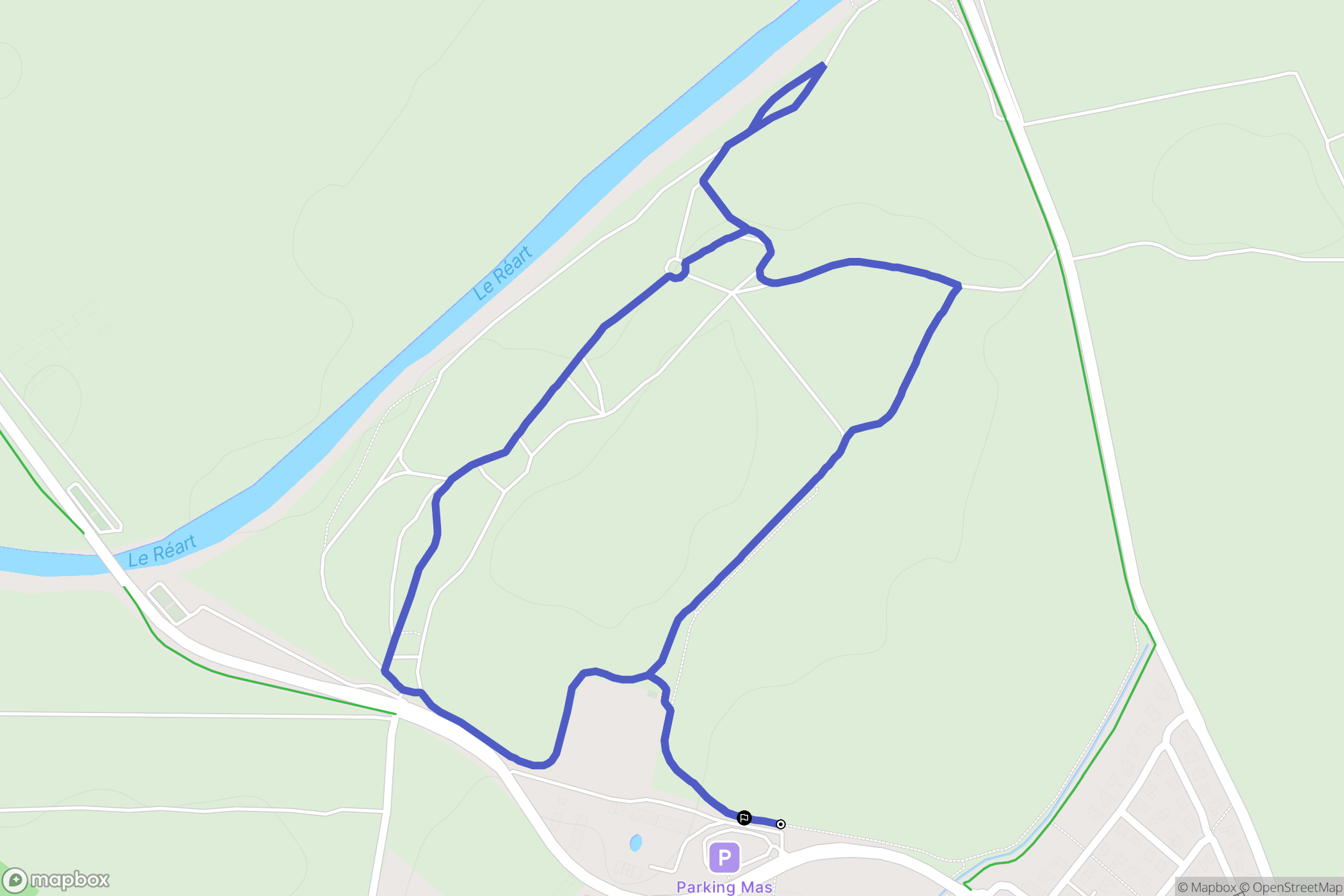 Villeneuve-de-la-Raho : carte du parcours de randonnée - France