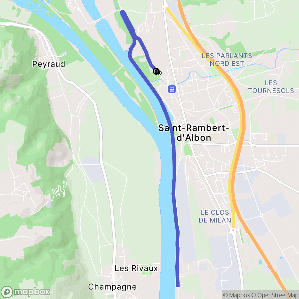Saint-Rambert-d'Albon : carte du parcours de randonnée - France