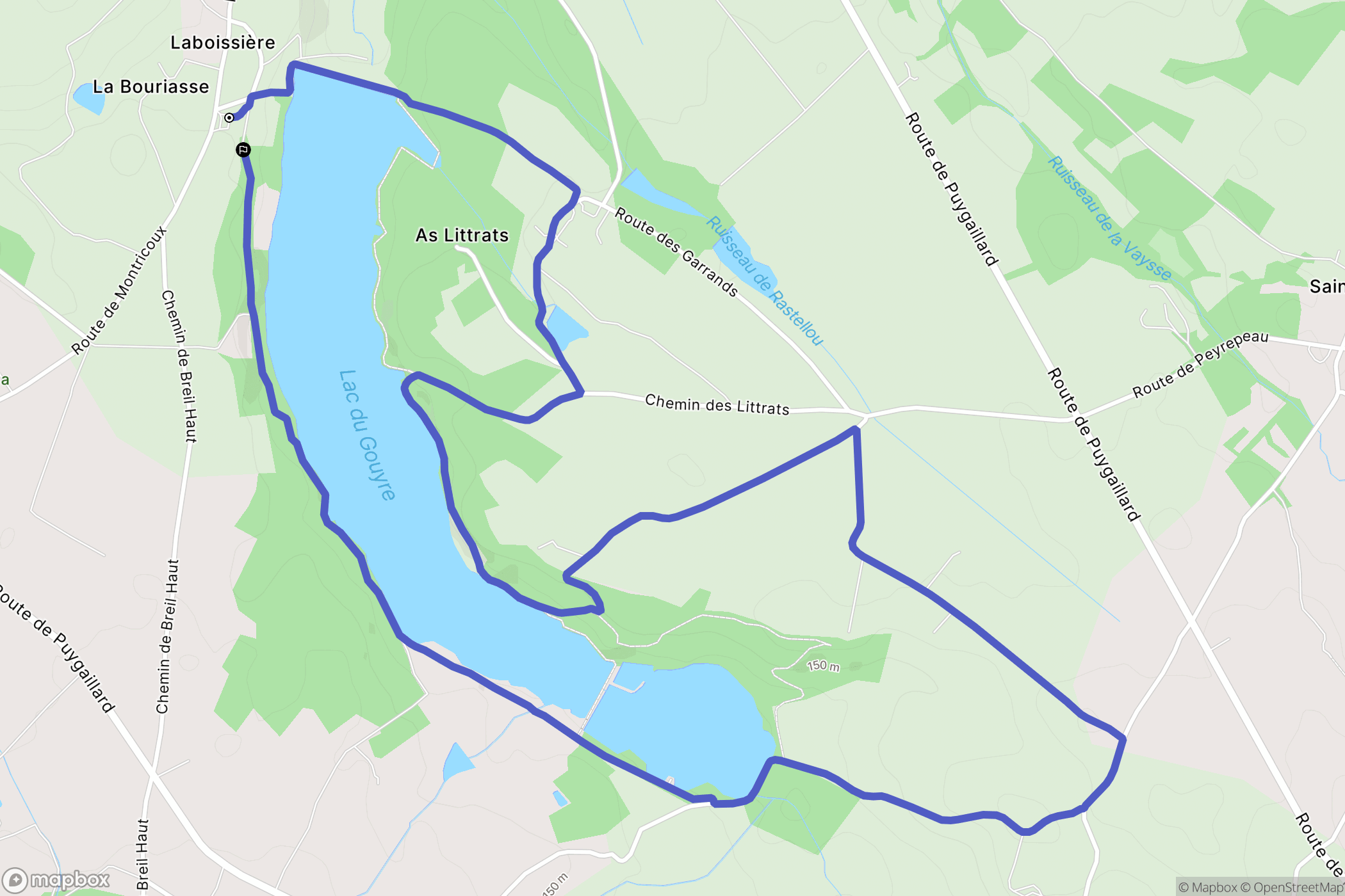 Vaïssac : carte du parcours de randonnée - France