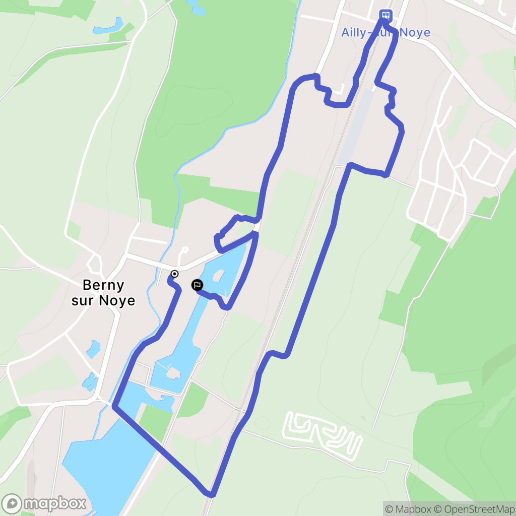 Ailly-sur-Noye : carte du parcours de randonnée - France