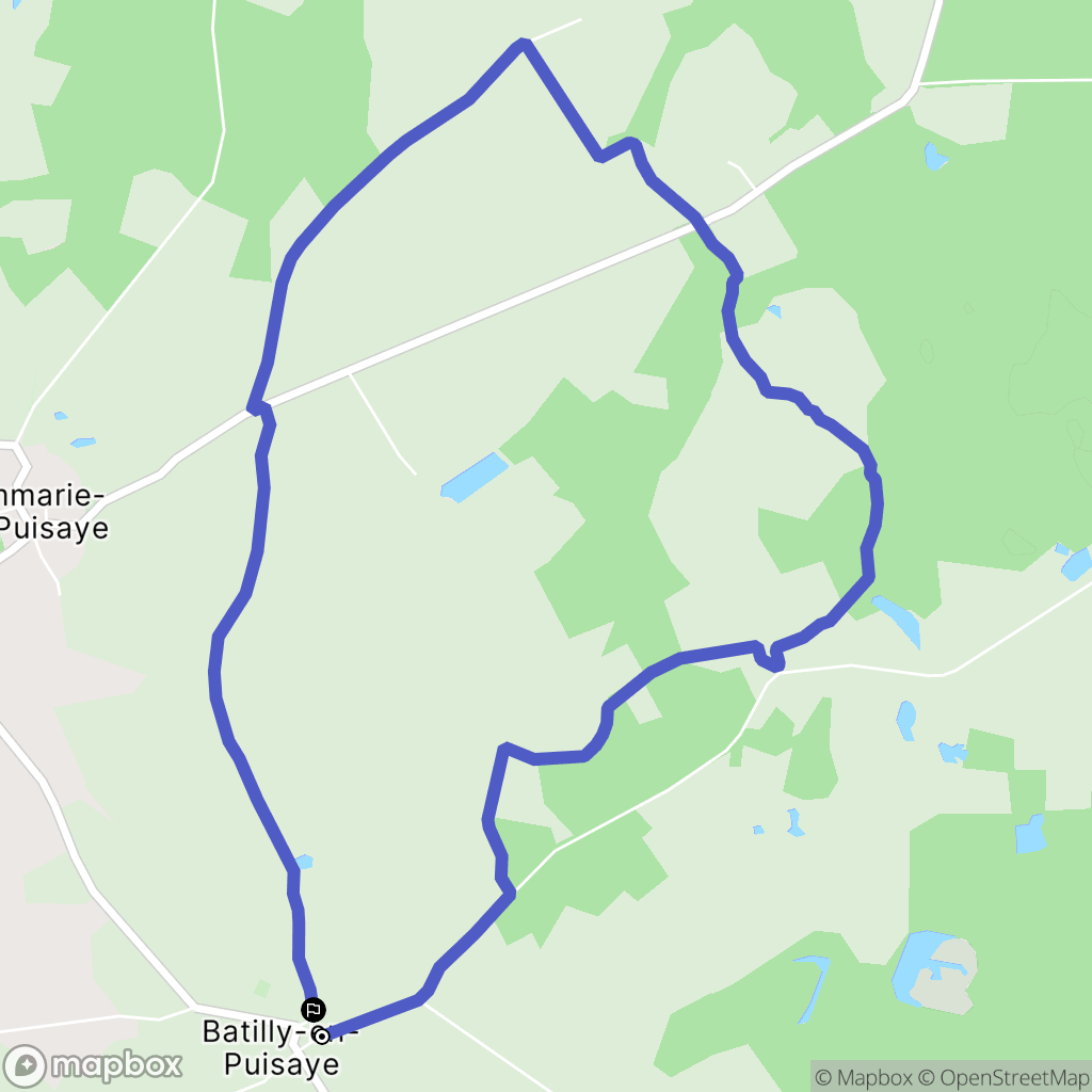 Batilly-en-Puisaye : carte du parcours de randonnée - France