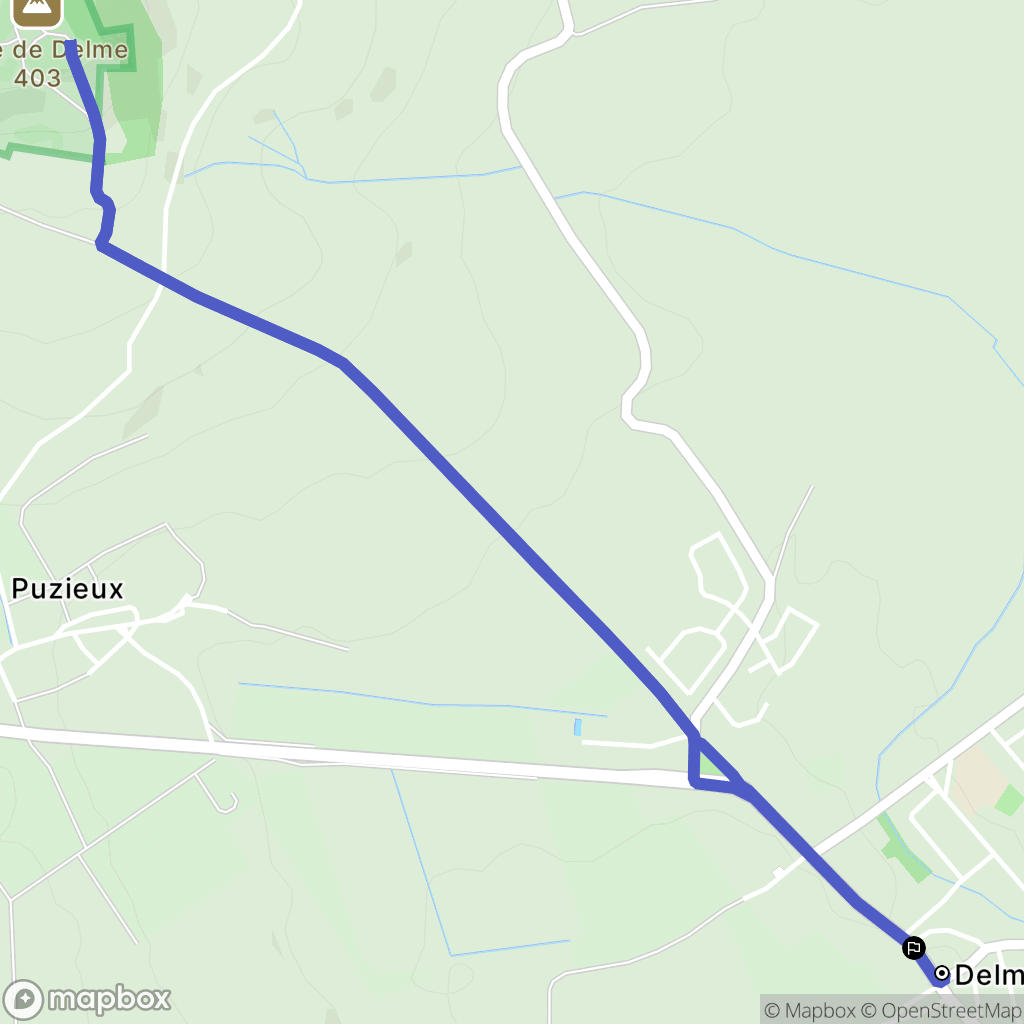 Delme : carte du parcours de randonnée - France